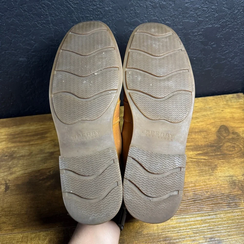 Sperry Hampden Penny STS17817 Tan Leather Loafers Mens 11M‎